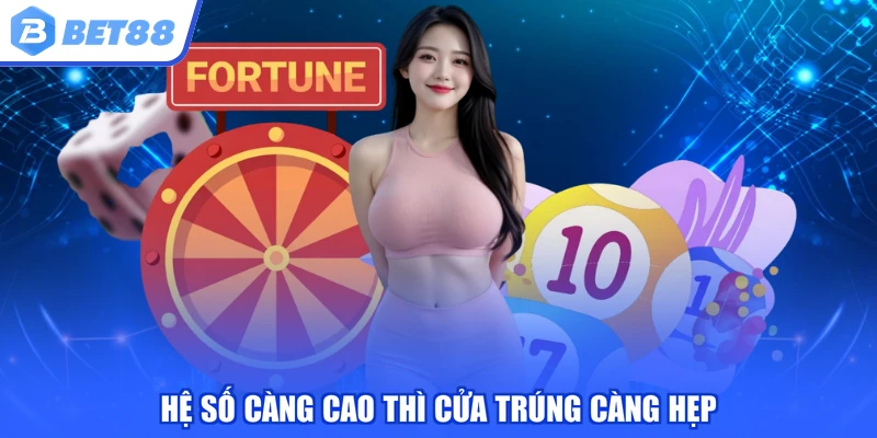 Hệ số càng cao thì cửa trúng càng hẹp