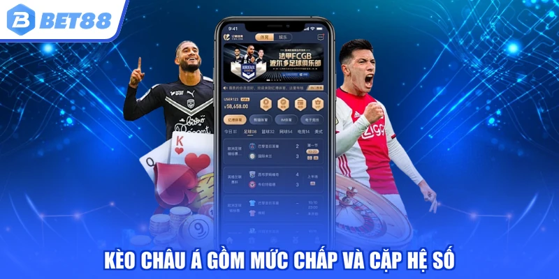 Kèo châu Á gồm mức chấp và cặp hệ số